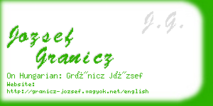 jozsef granicz business card